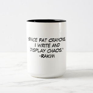 Caneca De Café Em Dois Tons Citação de Rap Rakim Fat Crayons