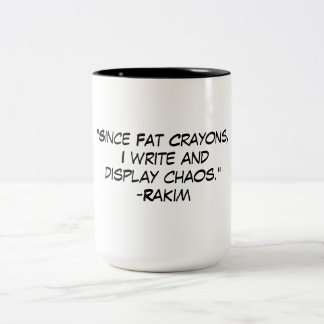 Caneca De Café Em Dois Tons Citação de Rap Rakim Fat Crayons