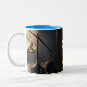 Caneca De Café Em Dois Tons Citação do Livro As Regras Te Sustentam