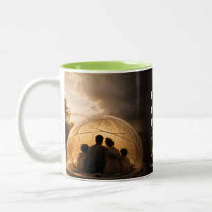 Caneca De Café Em Dois Tons Citação do Livro Fé e Planejamento