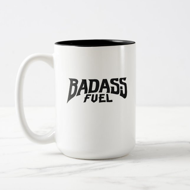 Caneca De Café Em Dois Tons Citação Engraçada da Trendy Fuel (Esquerda)