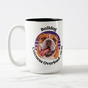 Caneca De Café Em Dois Tons Citação engraçada de Bulldog Coffee Mug de Dois To