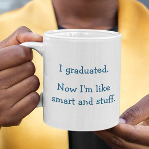 Caneca De Café Em Dois Tons Citação Engraçada de Formatura Humor Formado Intel