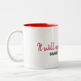 Caneca De Café Em Dois Tons Citação Inspirativa em Branco