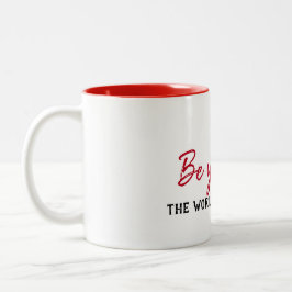 Caneca De Café Em Dois Tons Citação Inspirativa em Branco