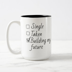 Caneca De Café Em Dois Tons Citação Motivacional de Estilo de Lista de Verific