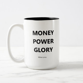 Caneca De Café Em Dois Tons Citação Motivacional de Negócios Preto e Branco