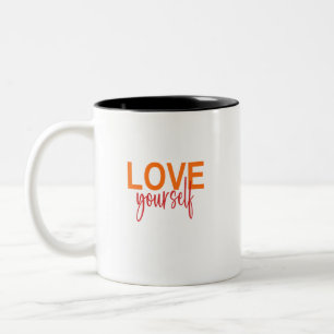 Caneca De Café Em Dois Tons Citação Motivativa Seja você mesmo