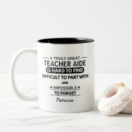 Caneca De Café Em Dois Tons Citação Personalizada de Agradecimento ao Auxiliar