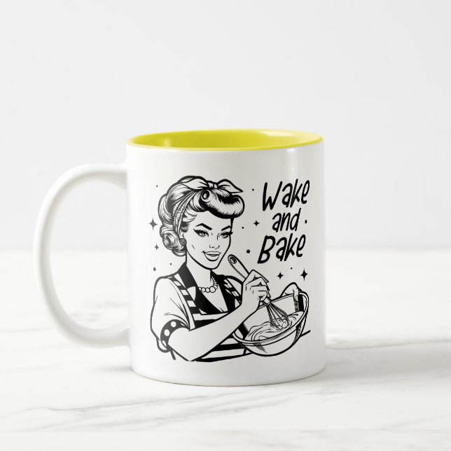 Caneca De Café Em Dois Tons Citação Sarcástica Engraçada da Glam Girl dos anos (Esquerda)