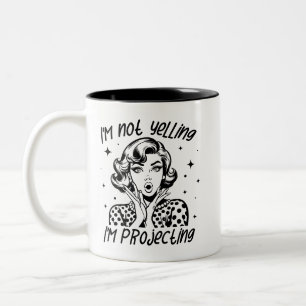 Caneca De Café Em Dois Tons Citação Sarcástica Engraçada da Glam Girl dos anos