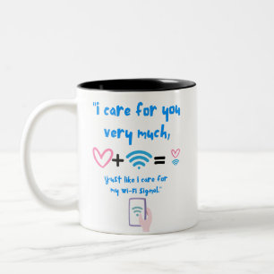 CANECA DE CAFÉ EM DOIS TONS CITAÇÃO WIFI