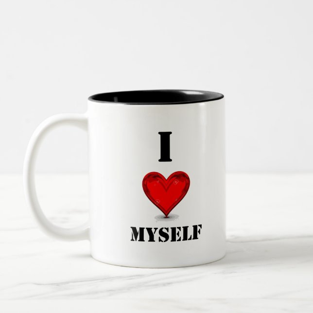 Caneca De Café Em Dois Tons Citações (Esquerda)