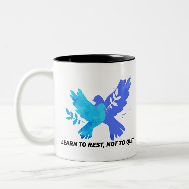 Caneca De Café Em Dois Tons Citações (Esquerda)