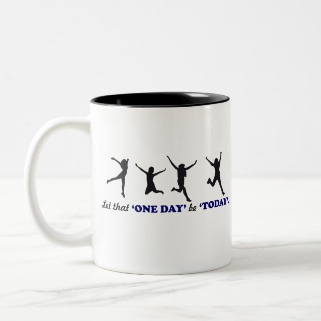 Caneca De Café Em Dois Tons Citações (Esquerda)