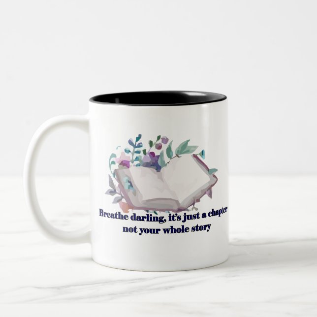 Caneca De Café Em Dois Tons Citações (Esquerda)