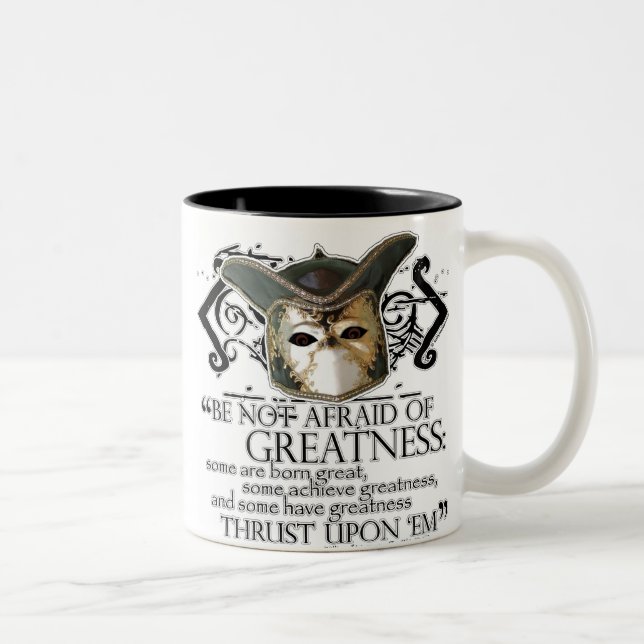 Caneca De Café Em Dois Tons Citações da duodécima noite (Direita)