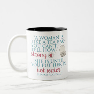 Caneca De Café Em Dois Tons Citações de Eleanor Roosevelt
