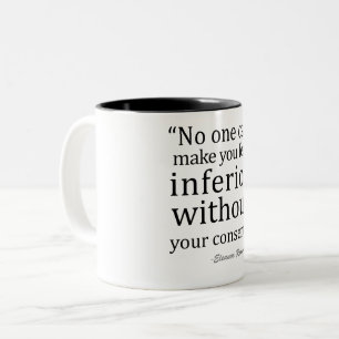 Caneca De Café Em Dois Tons Citações de Eleanor Roosevelt inspiração