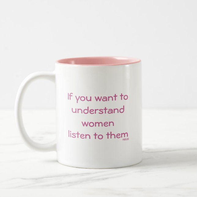 Caneca De Café Em Dois Tons Citações de Freud (Esquerda)