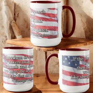 Caneca De Café Em Dois Tons Citações de George Washington na liberdade de