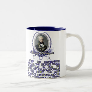 Caneca De Café Em Dois Tons Citações do de Lafayette do marquês na revolta