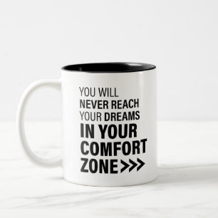 Caneca De Café Em Dois Tons Citações Famosas de Arte Motivacional Sonha