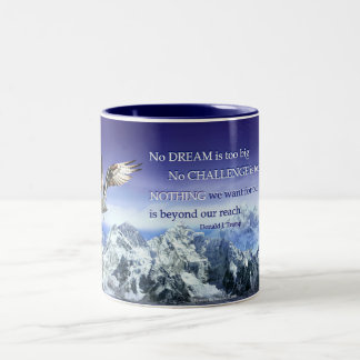 Caneca De Café Em Dois Tons Citações inspiradas Eagle de Donald Trump &