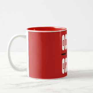 Caneca De Café Em Dois Tons Citações inspiradores brancas para a frente e para