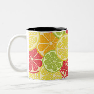 Caneca De Café Em Dois Tons Citros de Cartoon