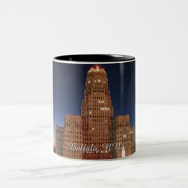 Caneca De Café Em Dois Tons City Hall at Night (Centro)
