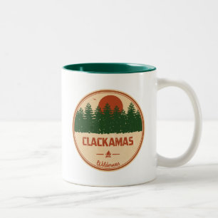 Caneca De Café Em Dois Tons Clackamas Wilderness Oregon