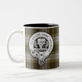 Caneca De Café Em Dois Tons Clan Buchanan Crest & Dress Tartan