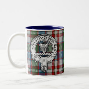 Caneca De Café Em Dois Tons Clan Donnachaidh (Robertson) Crest & Dress Tartan