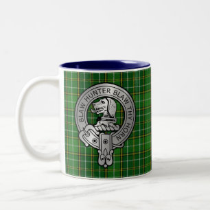 Caneca De Café Em Dois Tons Clan Forrester / Foster Crest & Hunting Tartan