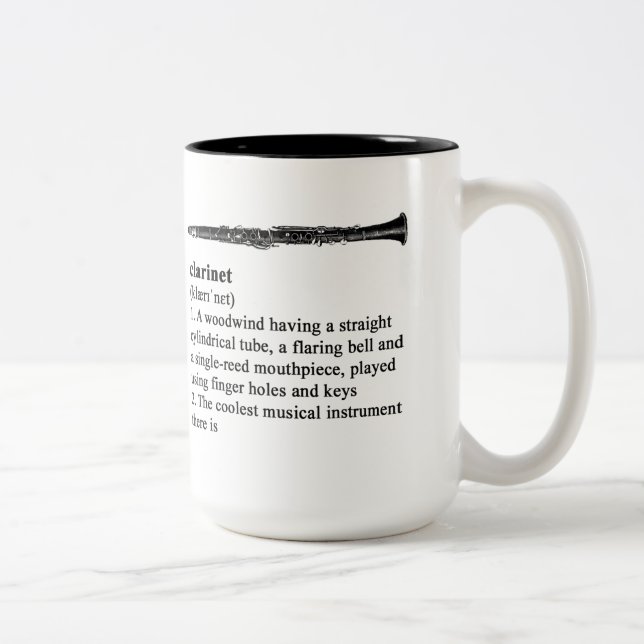 Caneca De Café Em Dois Tons Clarinete definido (Direita)