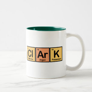 Caneca De Café Em Dois Tons Clark fez dos elementos
