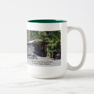 Caneca De Café Em Dois Tons Clarkson Covered Bridge Alabama