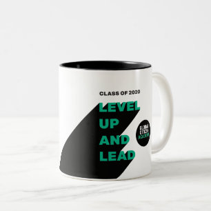 Caneca De Café Em Dois Tons Classe 2020 Level Up & Lead Mug