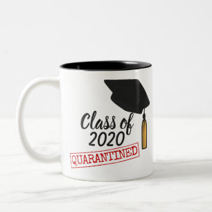 Caneca De Café Em Dois Tons Classe de 2020, tassel de ouro para graduação em