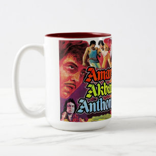 Caneca De Café Em Dois Tons Clássico Bollywood Mugs - Amar Akbar Anthony