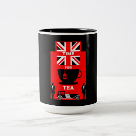 Caneca De Café Em Dois Tons Clássico - Drinkers de chá britânico