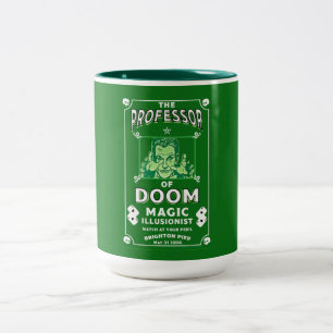 Caneca De Café Em Dois Tons Clássico Vintage vitoriano Mágico Show