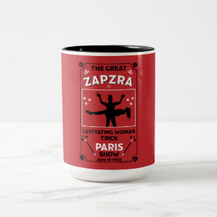Caneca De Café Em Dois Tons Clássico Vintage vitoriano Mágico Show