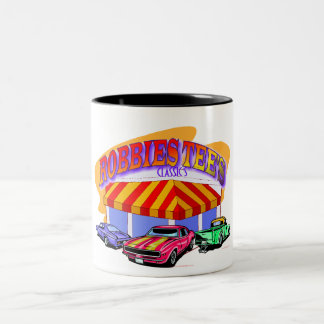 Caneca De Café Em Dois Tons Clássicos das camisetas de Robbies
