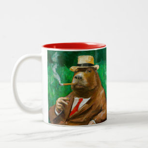 Caneca De Café Em Dois Tons Classy Capybara