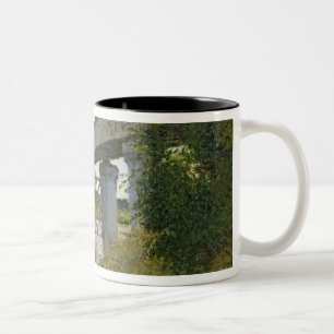Caneca De Café Em Dois Tons Claude Monet   a ponte Railway em Argenteuil