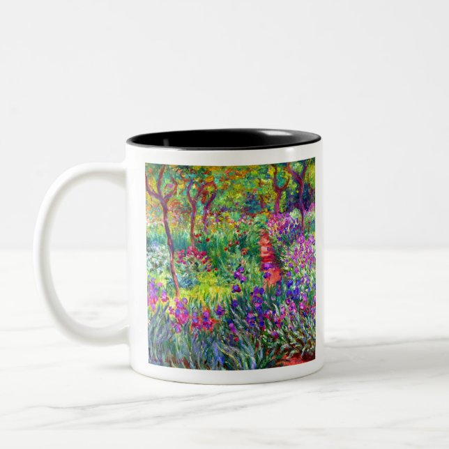 Caneca De Café Em Dois Tons Claude Monet Garden em Giverny (Esquerda)