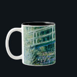 Caneca De Café Em Dois Tons Claude Monet - Lírios De Água E Ponte Japonesa<br><div class="desc">Claude Monet - Lírios De Água E Ponte Japonesa (1899)</div>