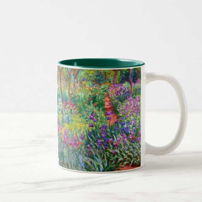 Caneca De Café Em Dois Tons Claude Monet: O jardim da íris em Giverny (Direita)